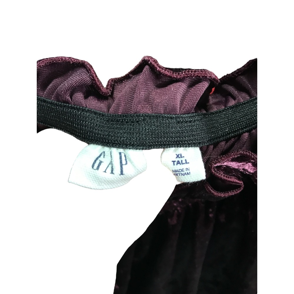 Gap Purple Velour Scope Neck 3/4 length‎ sleeves Shirt - Picture 3 of 4